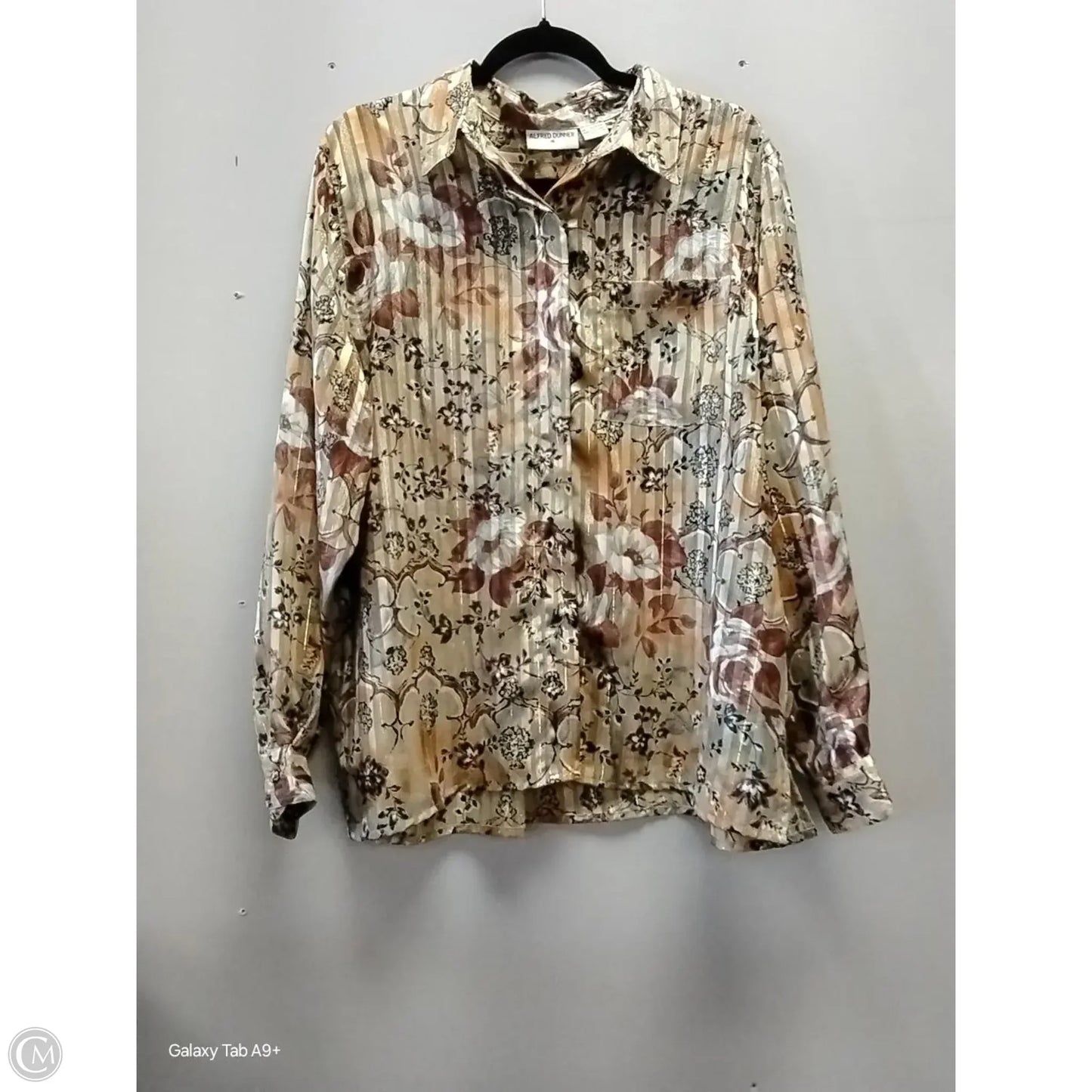 Sweater Short Sleeve By Alfred Dunner In Silver, Size: 2x