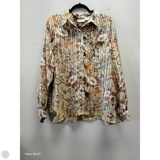 Sweater Short Sleeve By Alfred Dunner In Silver, Size: 2x