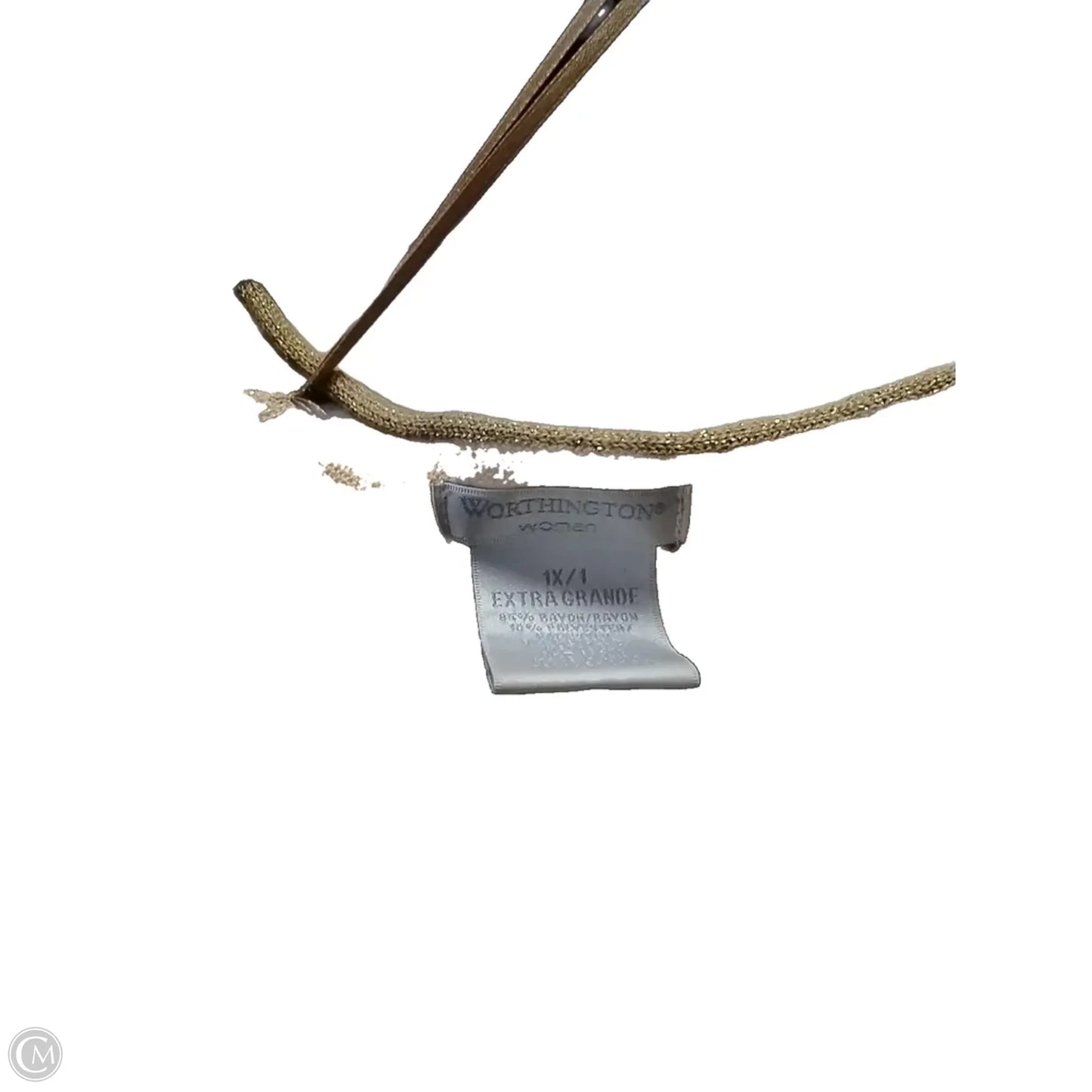 Sweater By Worthington In Gold, Size: 1x