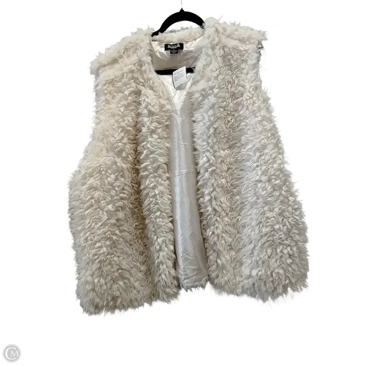 Vest Faux Fur & Sherpa By Rouge In White, Size: 3x