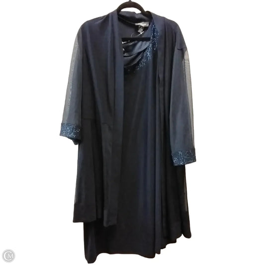Dress Set 2pc By R And M Richards In Blue, Size: 3x