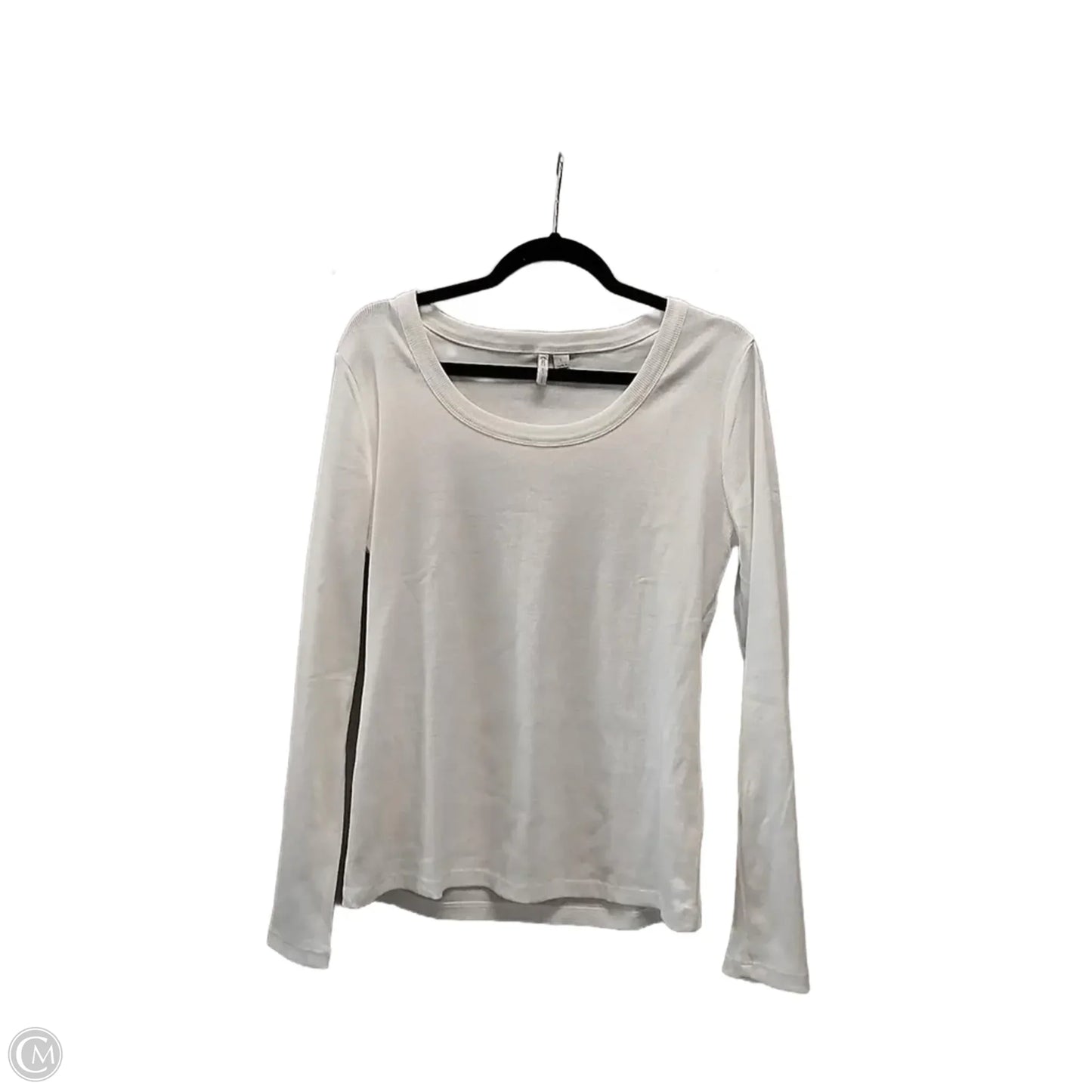 Top Long Sleeve Basic By Cato In White, Size: L
