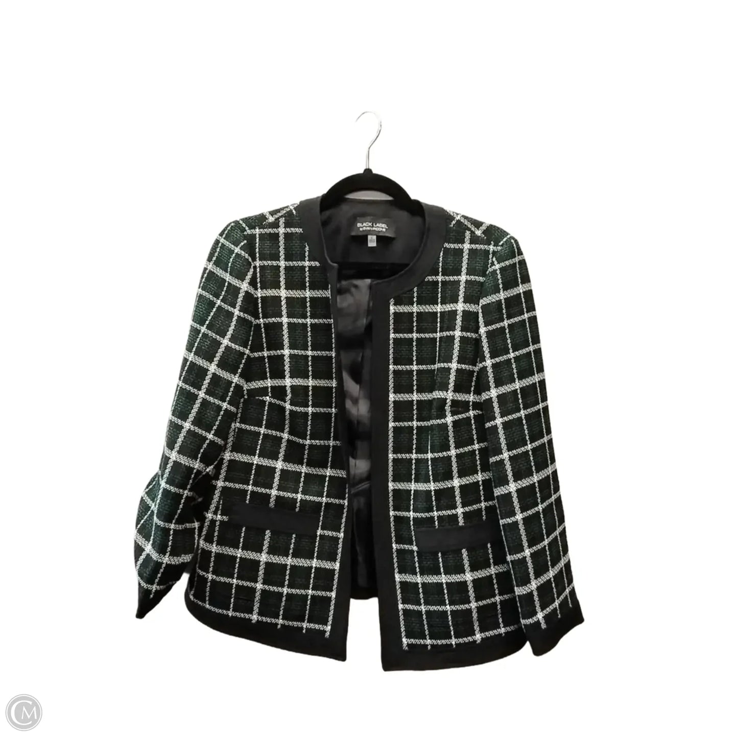 Skirt Suit 2pc By Black Label In Chevron Pattern, Size: 8