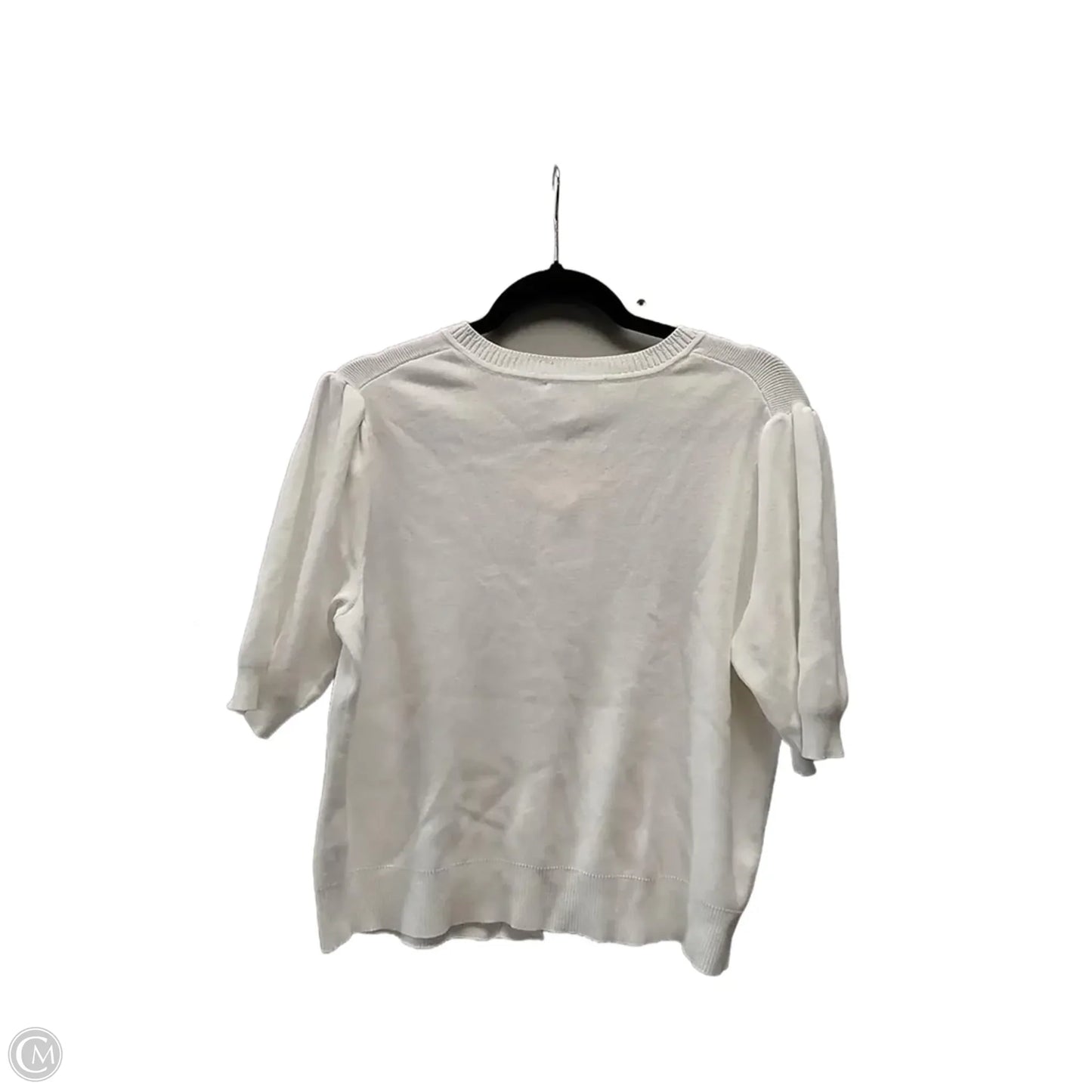 Sweater Cardigan By Free Assembly In White, Size: L