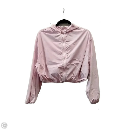 Coat Raincoat By Clothes Mentor In Pink, Size: S