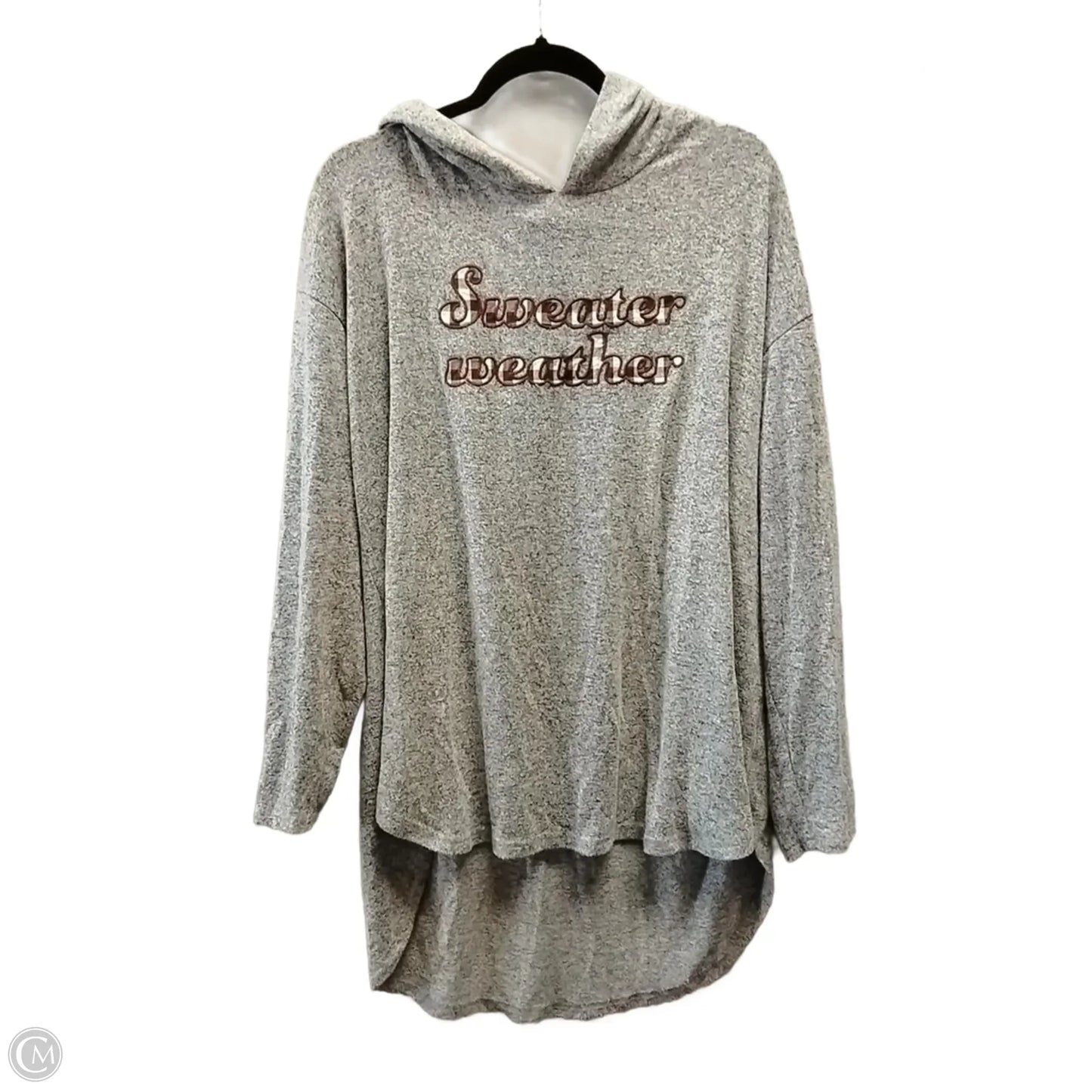 Sweater By Clothes Mentor In Grey, Size: 2x