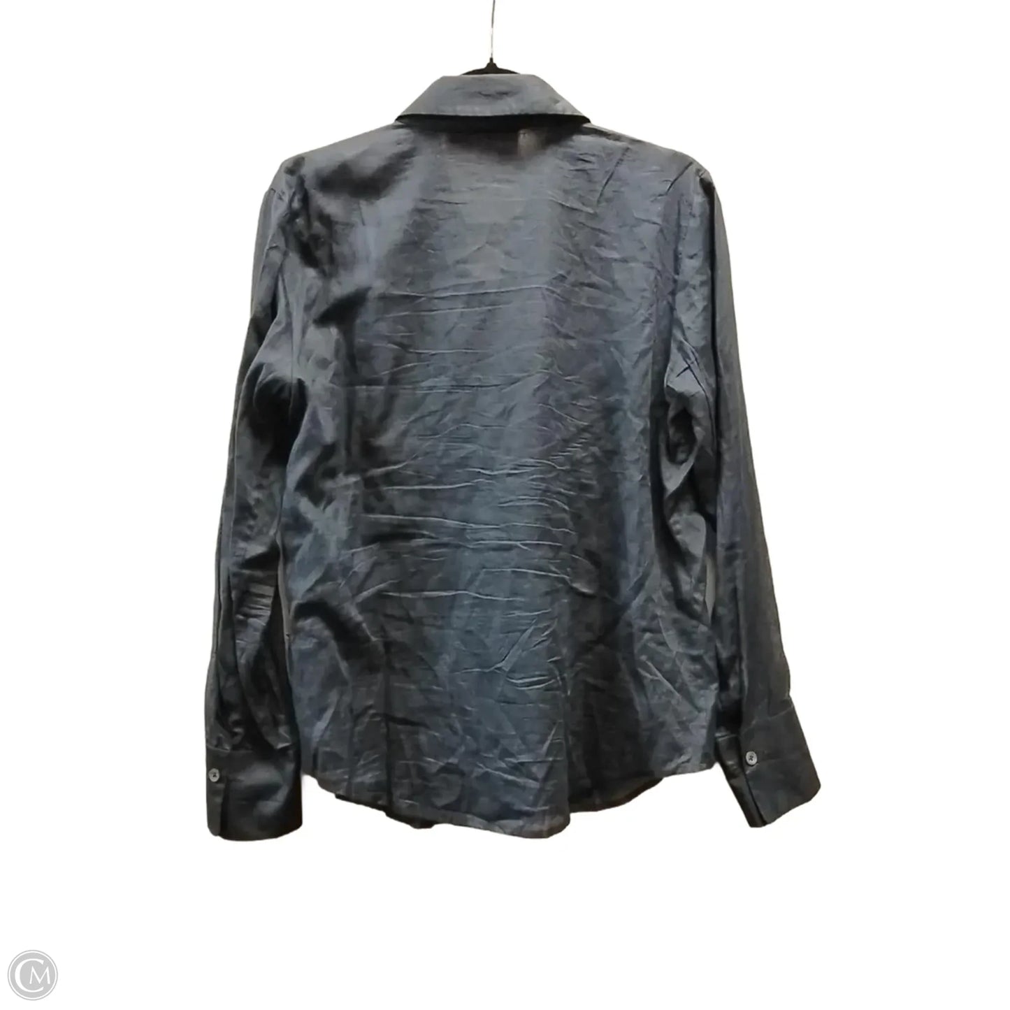 Blouse Long Sleeve By Ellen Tracy In Blue, Size: 12