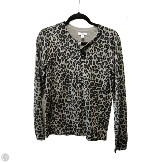 Sweater Cardigan By Croft And Barrow In Leopard Print, Size: S