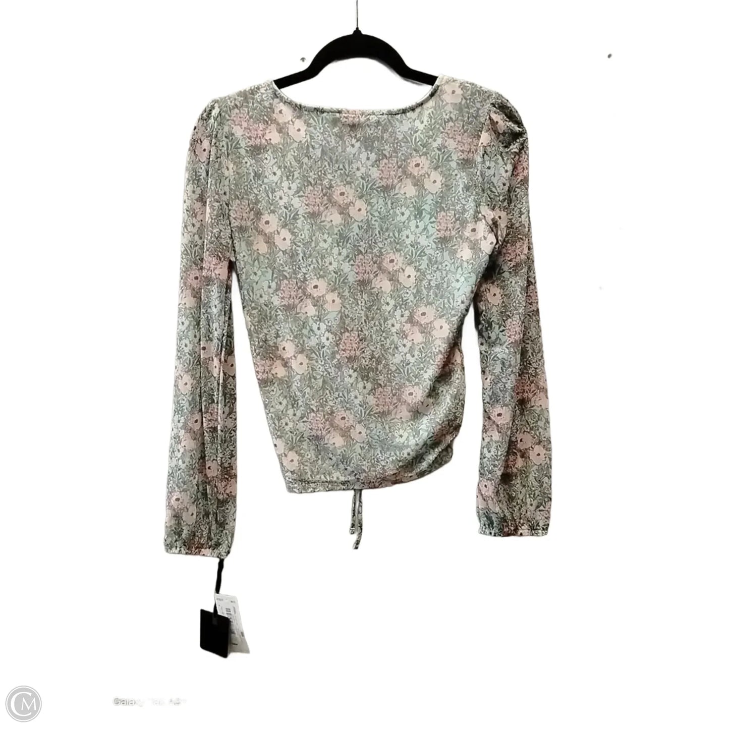 Blouse Long Sleeve By Takara In Floral Print, Size: S