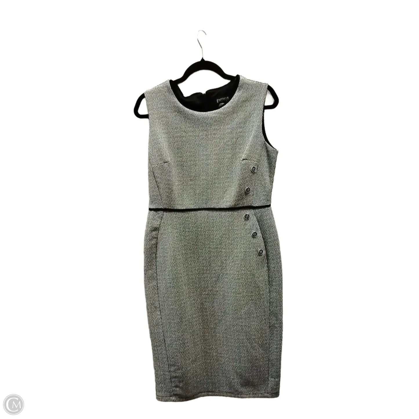 Dress Casual Midi By En Focus In Black & White, Size: 10