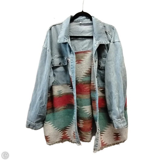 Jacket Shirt By Clothes Mentor In Multi-colored, Size: 2x