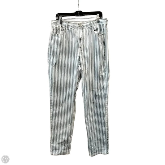 Jeans Straight By American Eagle In Blue & White, Size: 14