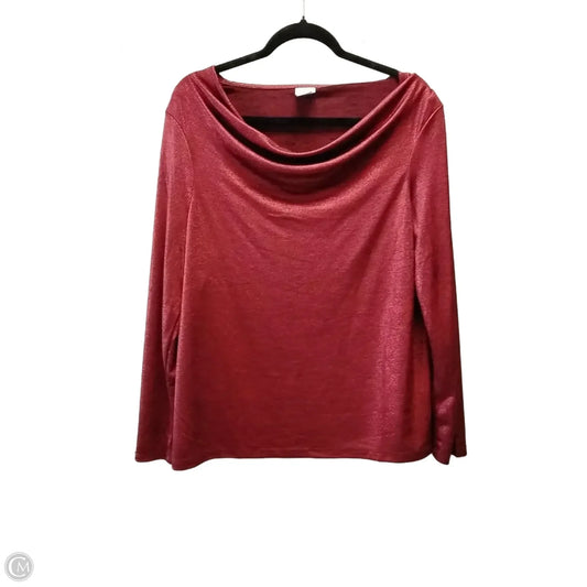 Top Long Sleeve By Chicos In Red, Size: Xl