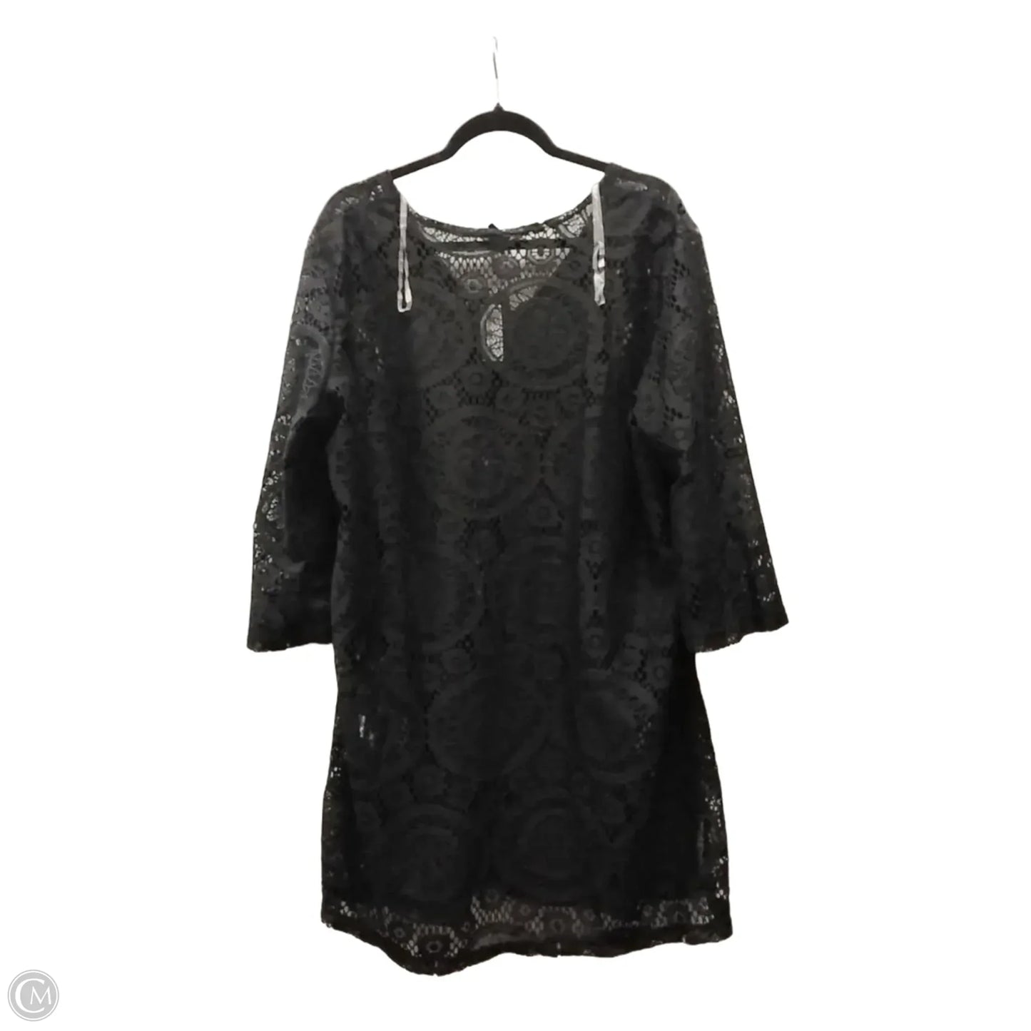 Top Short Sleeve By Clothes Mentor In Black, Size: 1x
