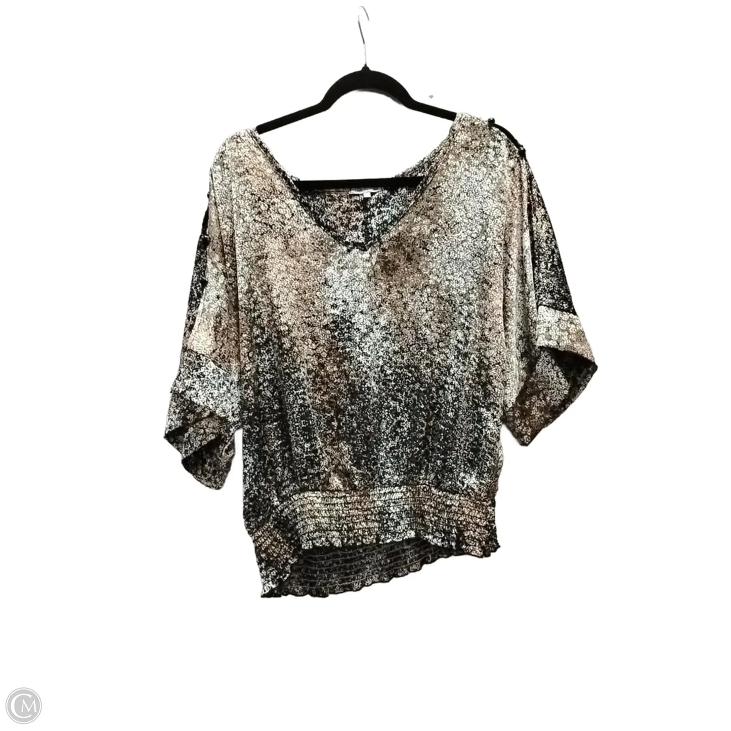 Blouse Short Sleeve By Charlotte Russe In Multi-colored, Size: Xl