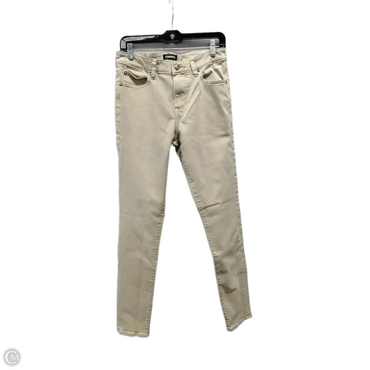 Jeans Skinny By Express In Tan, Size: 8