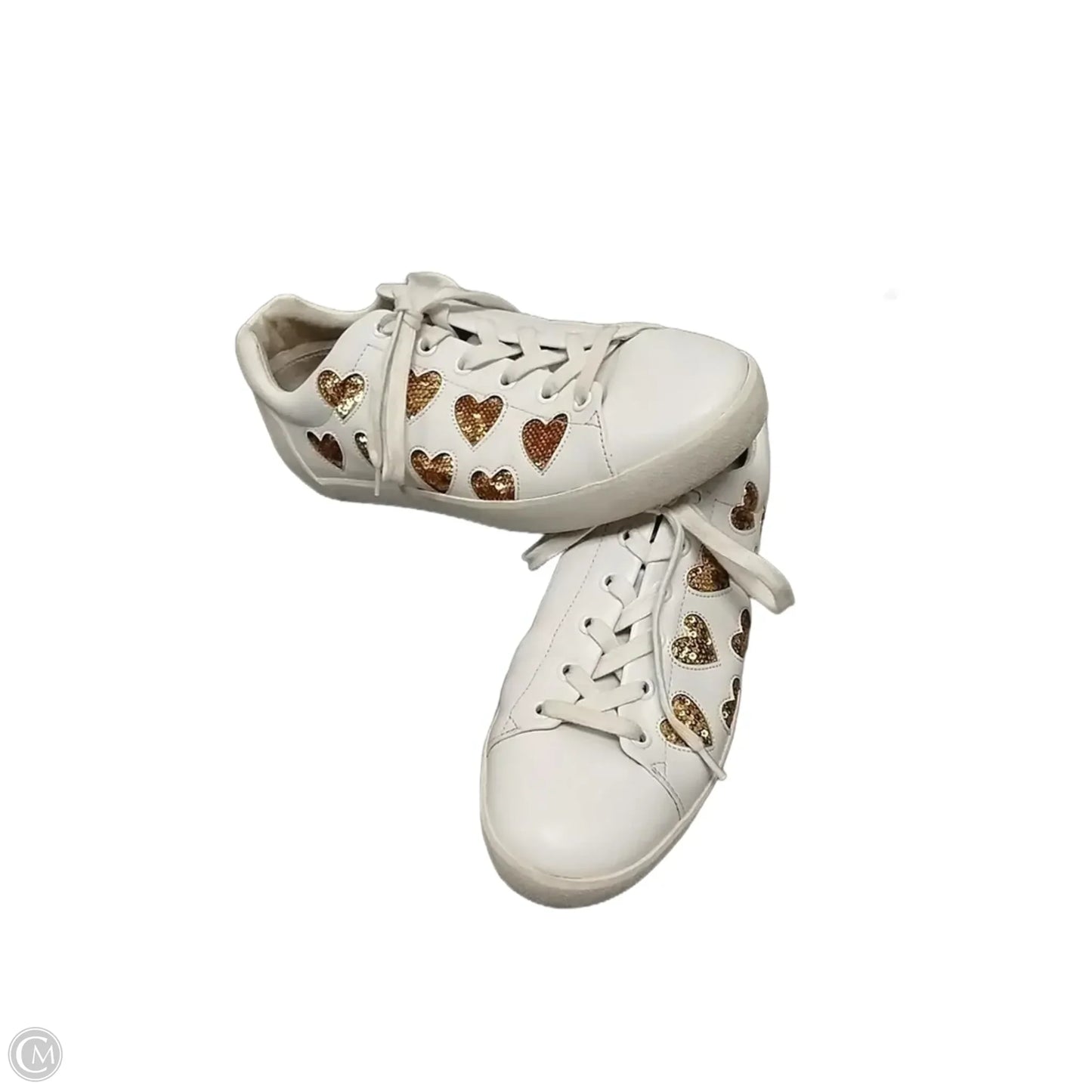 Shoes Sneakers By Ash In Gold & White, Size: 8.5