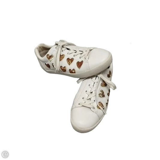 Shoes Sneakers By Ash In Gold & White, Size: 8.5