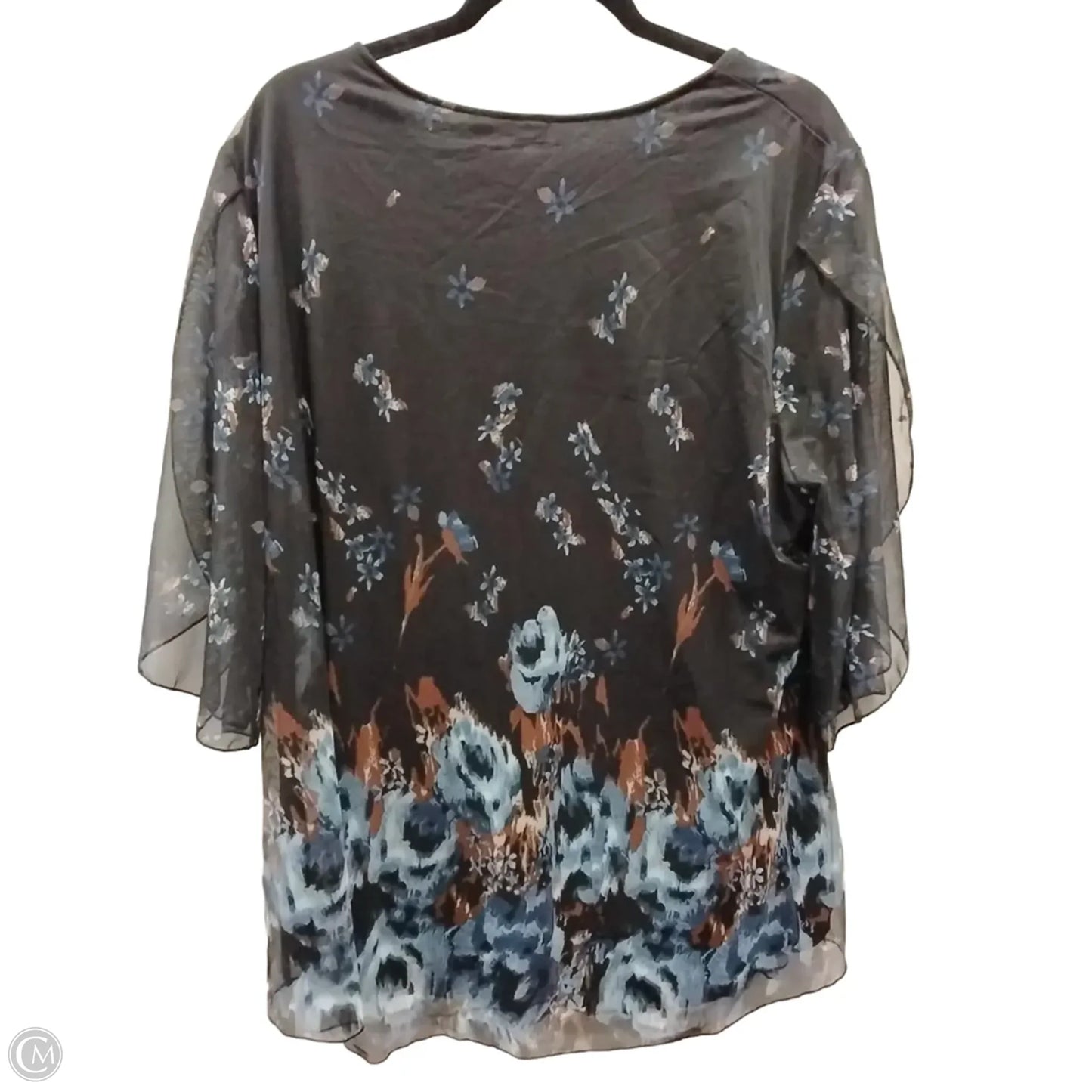 Blouse Short Sleeve By Clothes Mentor In Floral Print, Size: 3x