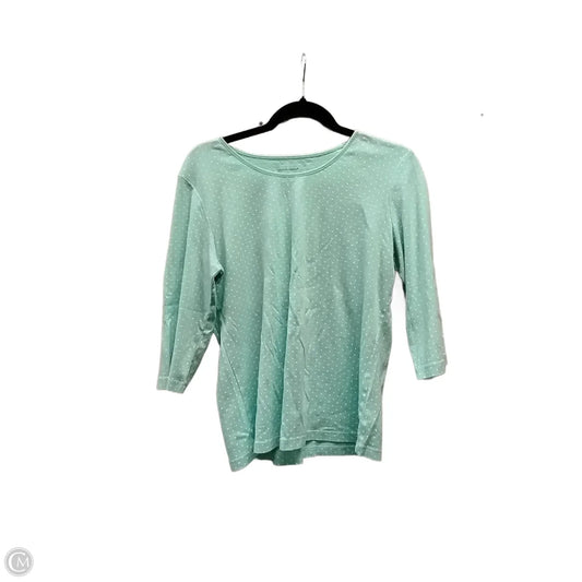 Top Long Sleeve By Christopher And Banks In Polkadot Pattern, Size: L