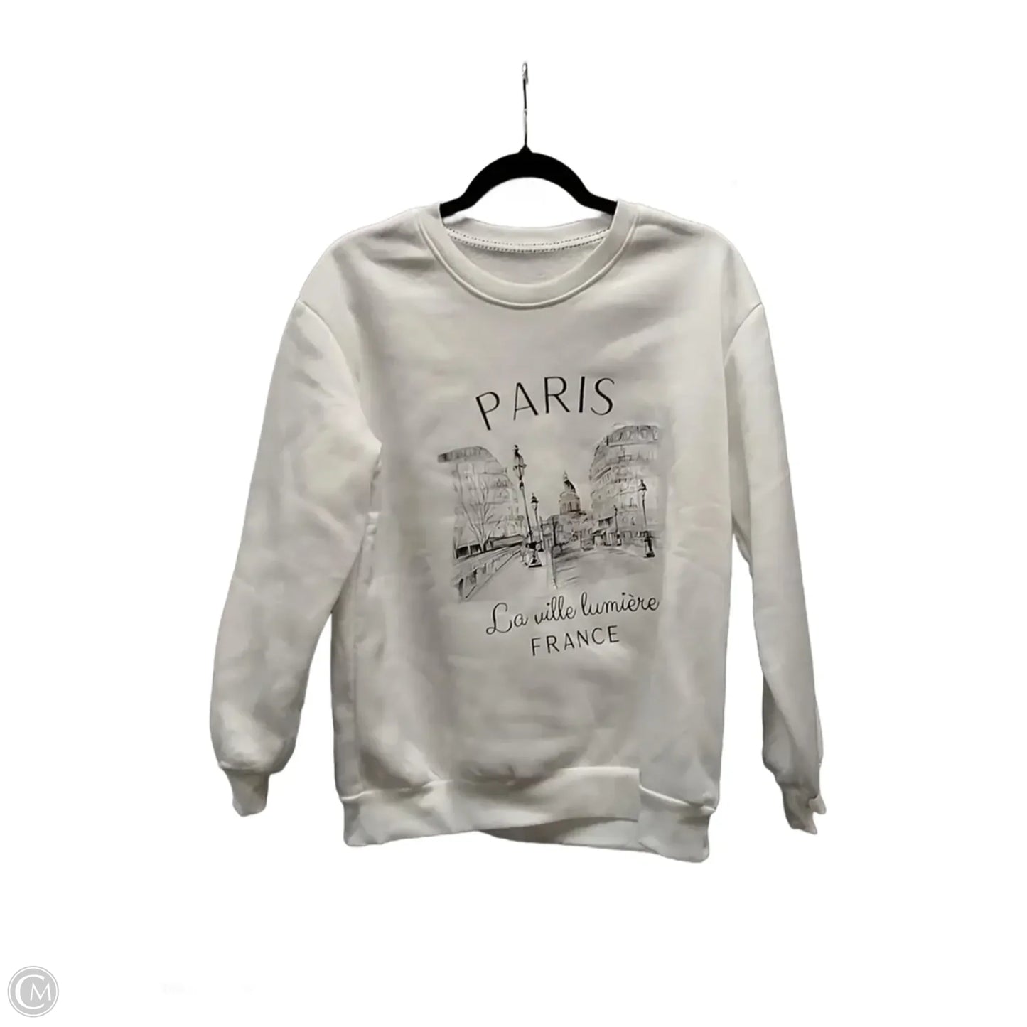 Sweatshirt Crewneck By Shein In White, Size: S