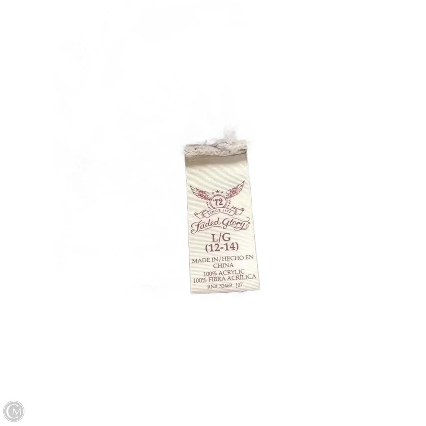 Sweater Cardigan By Faded Glory In Geometric Pattern, Size: L