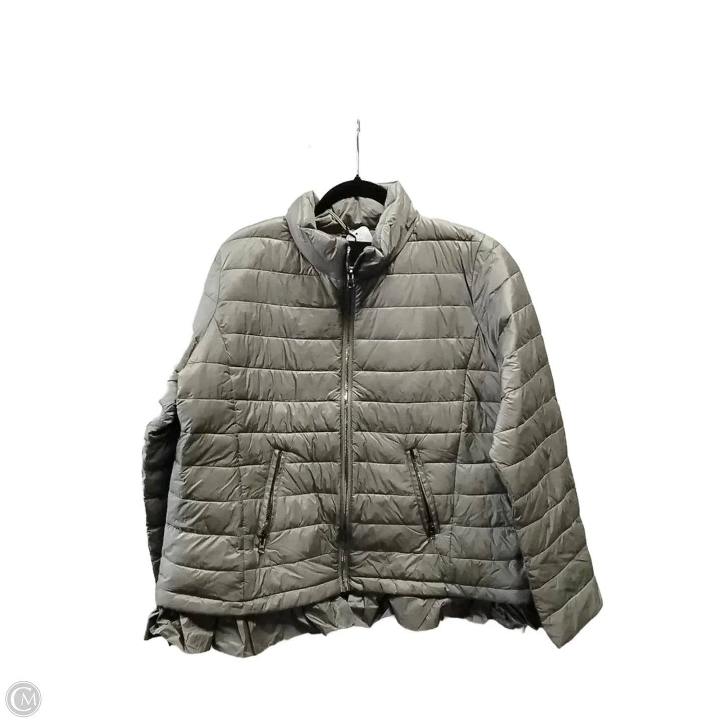 Coat Puffer & Quilted By Lane Bryant In Grey, Size: Xl
