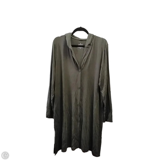 Top Long Sleeve By Cuddl Duds In Green, Size: 1x