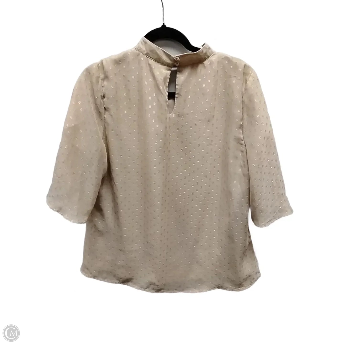 Blouse Short Sleeve By Christopher And Banks In Tan, Size: M