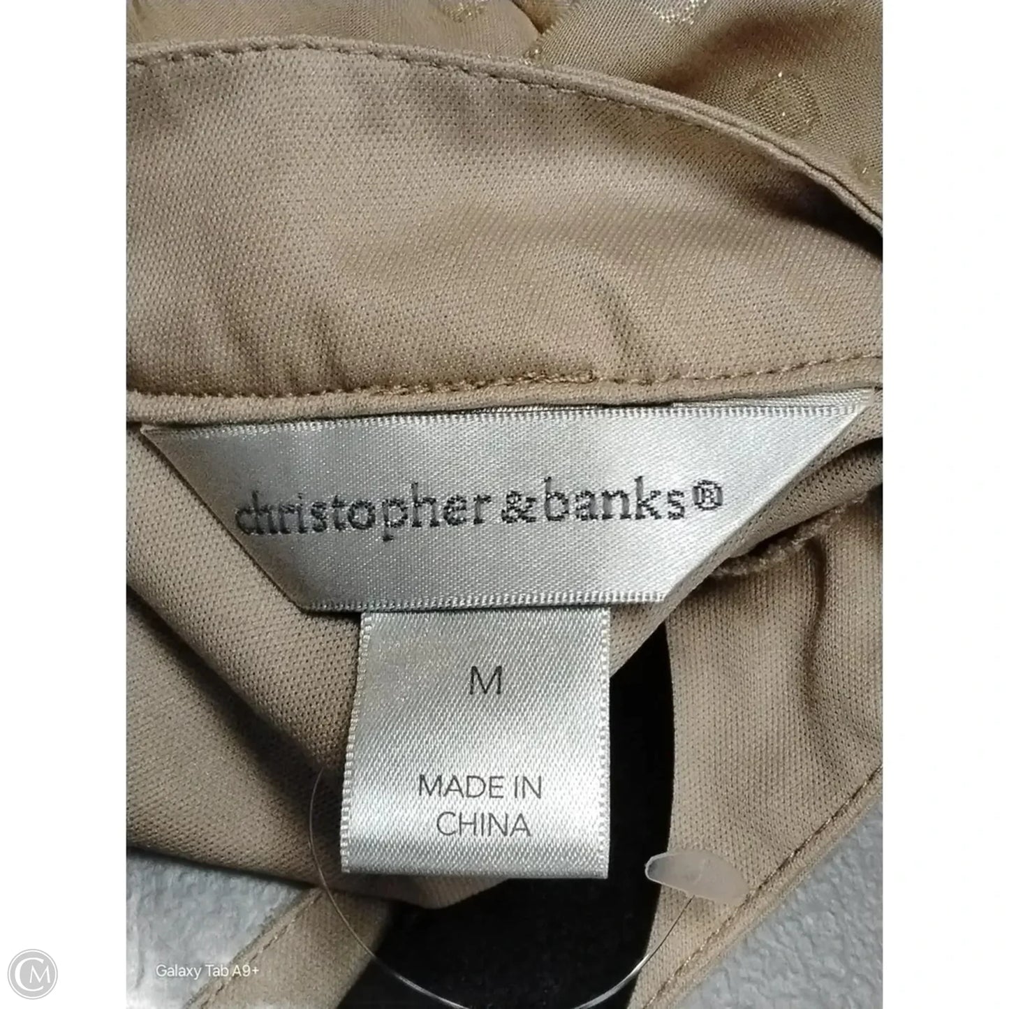 Blouse Short Sleeve By Christopher And Banks In Tan, Size: M