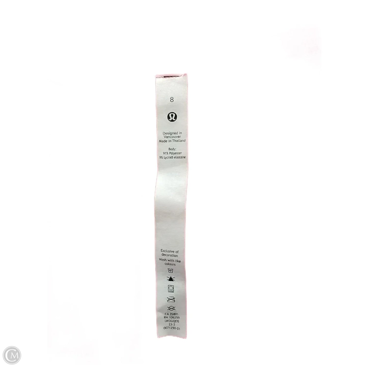 Athletic Top Short Sleeve By Lululemon In Pink, Size: S