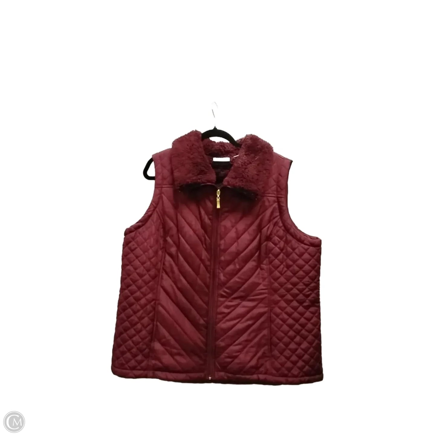Vest Puffer & Quilted By D&co. In Purple, Size: 1x