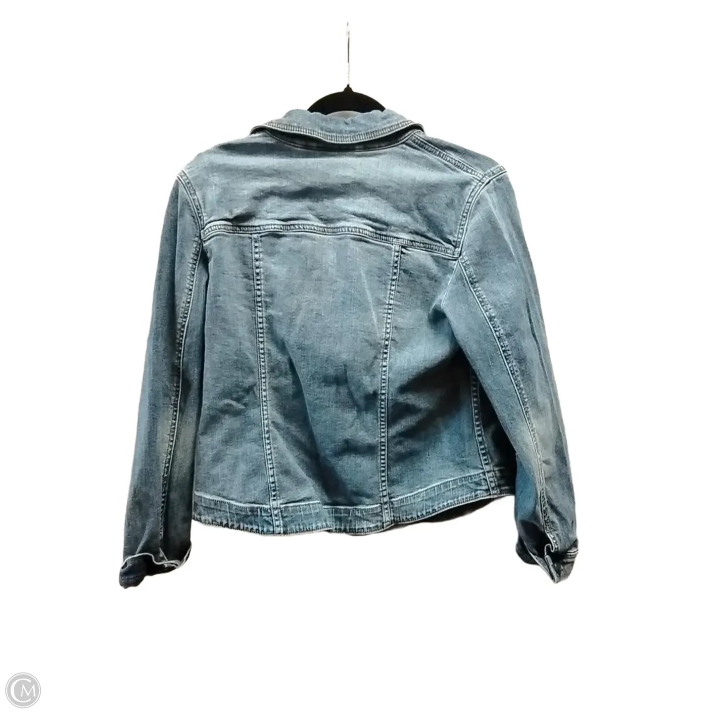 Jacket Denim By Chicos In Blue, Size: M
