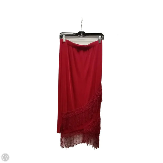 Skirt Midi By Clothes Mentor In Red, Size: L