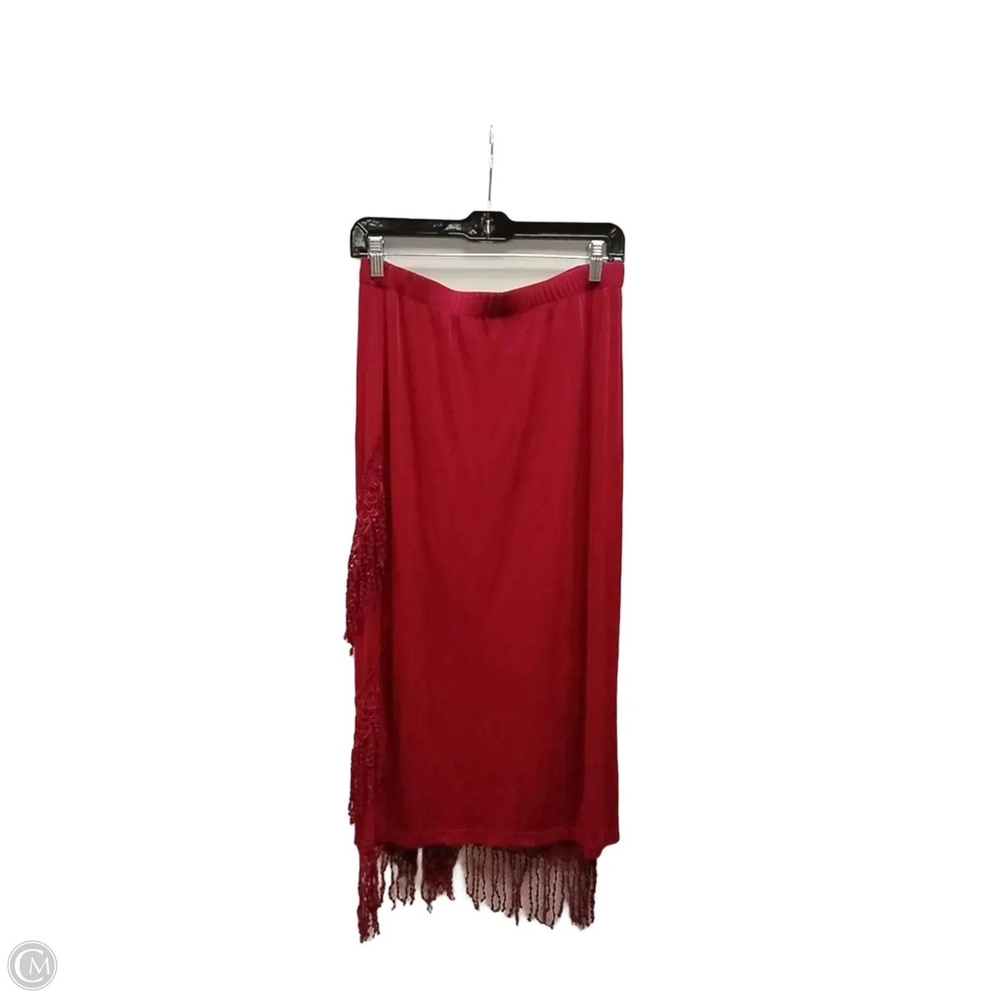 Skirt Midi By Clothes Mentor In Red, Size: L