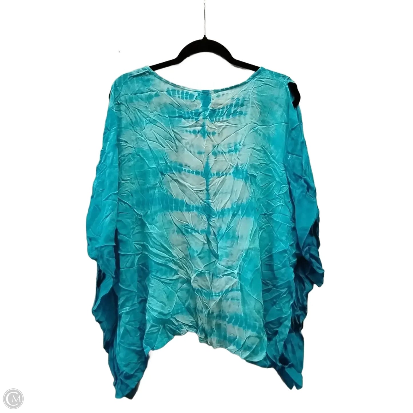 Blouse Short Sleeve By Chicos In Tie Dye Print, Size: Xl