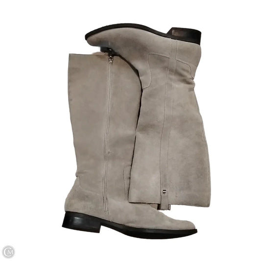 Boots Mid-calf Flats By Calvin Klein In Beige, Size: 10