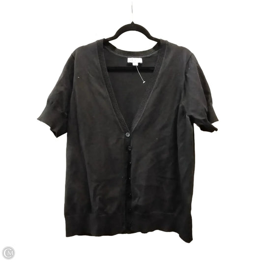 Sweater Short Sleeve By D&co. In Black, Size: Xl