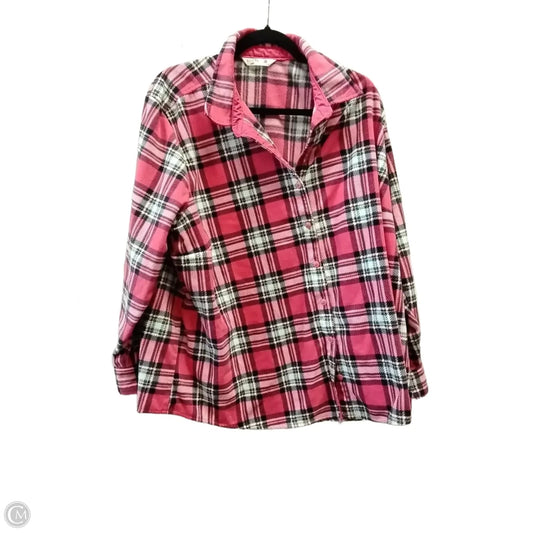 Top Long Sleeve By Riders In Plaid Pattern, Size: 2x