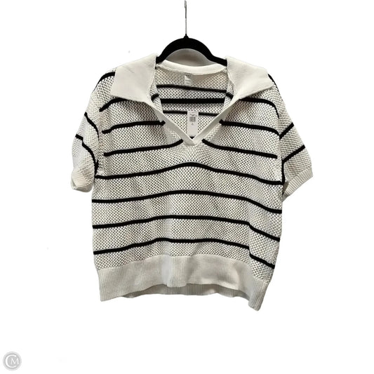 Sweater Short Sleeve By Old Navy In Blue & White, Size: Xl