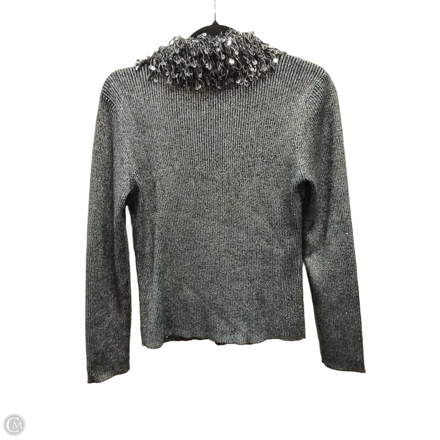 Sweater By Clothes Mentor In Silver, Size: M