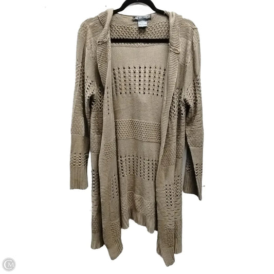 Sweater Cardigan By Clothes Mentor In Brown, Size: L