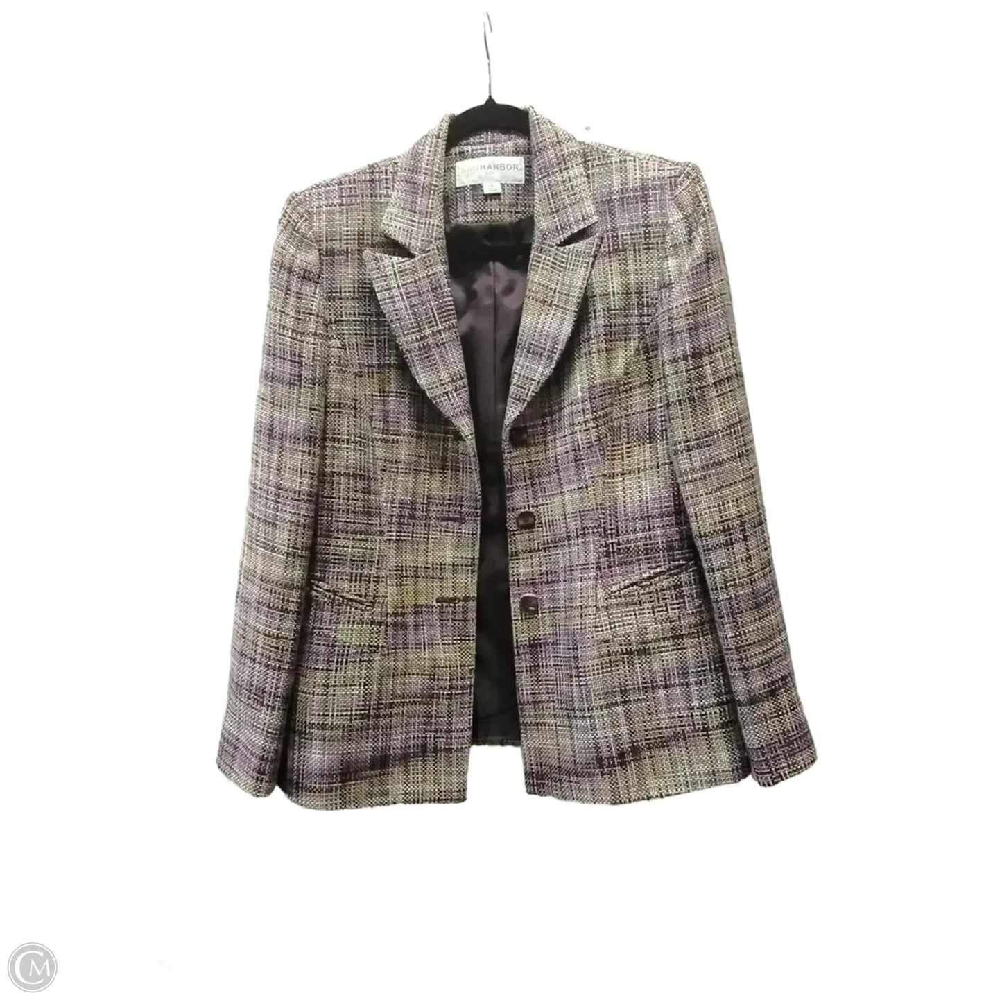 Blazer By Sag Harbor In Checkered Pattern, Size: 10