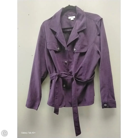 Jacket Fleece By Cato In Purple, Size: Xl