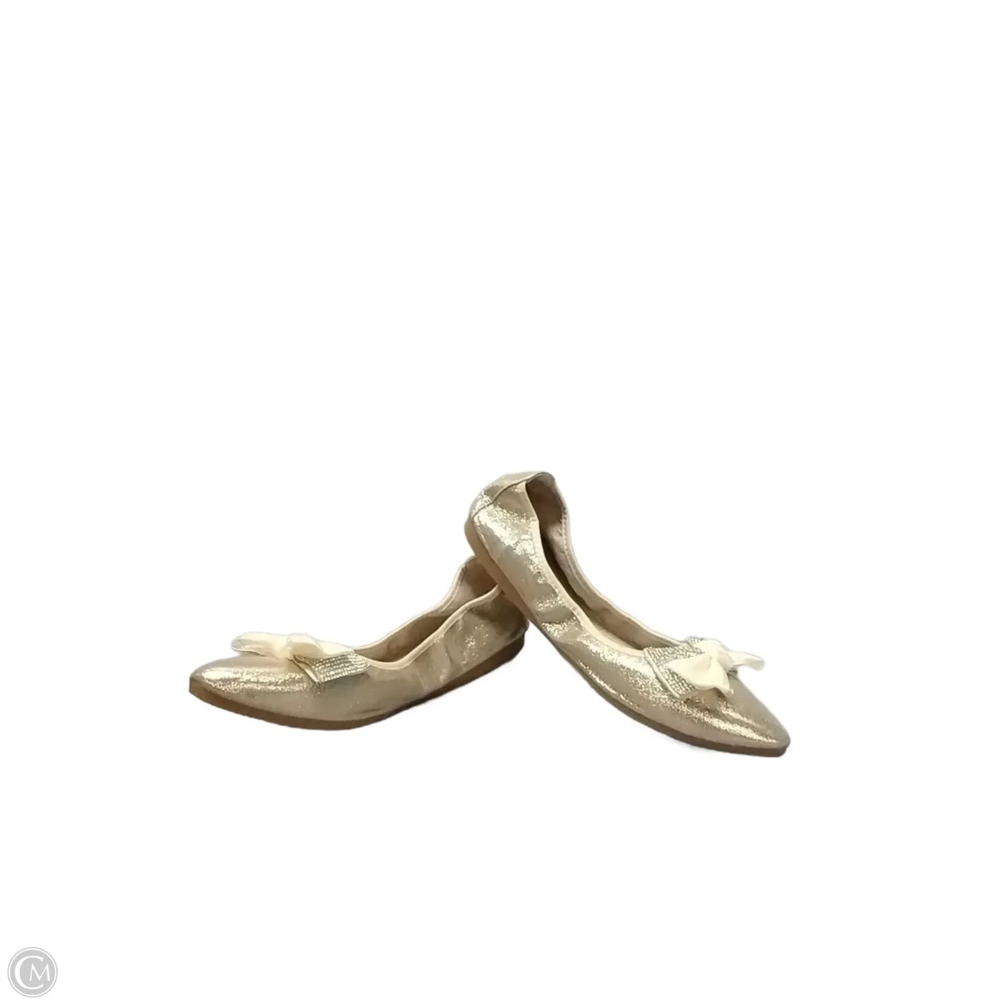 Shoes Flats By Clothes Mentor In Gold, Size: 10