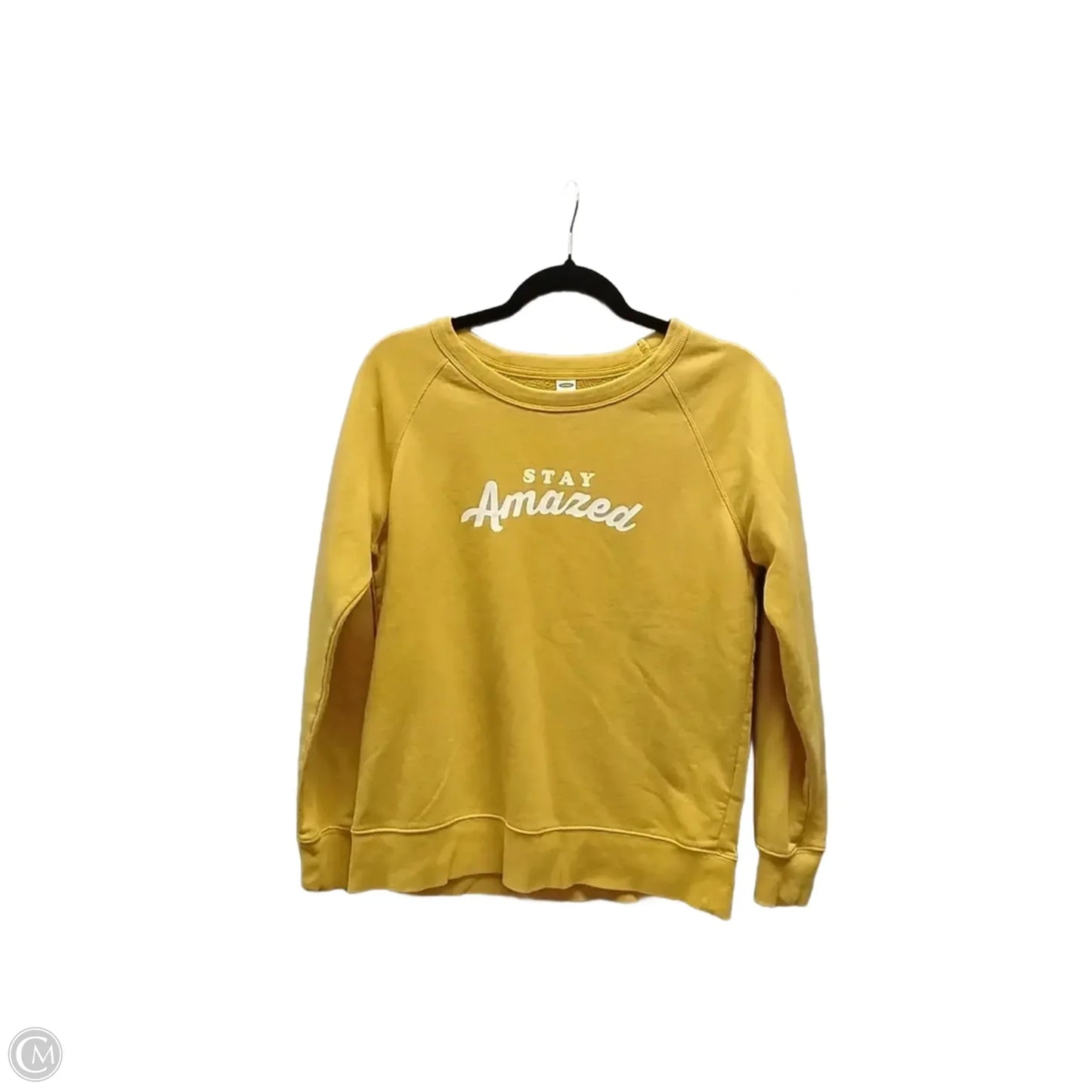 Sweatshirt Crewneck By Old Navy In Yellow, Size: S