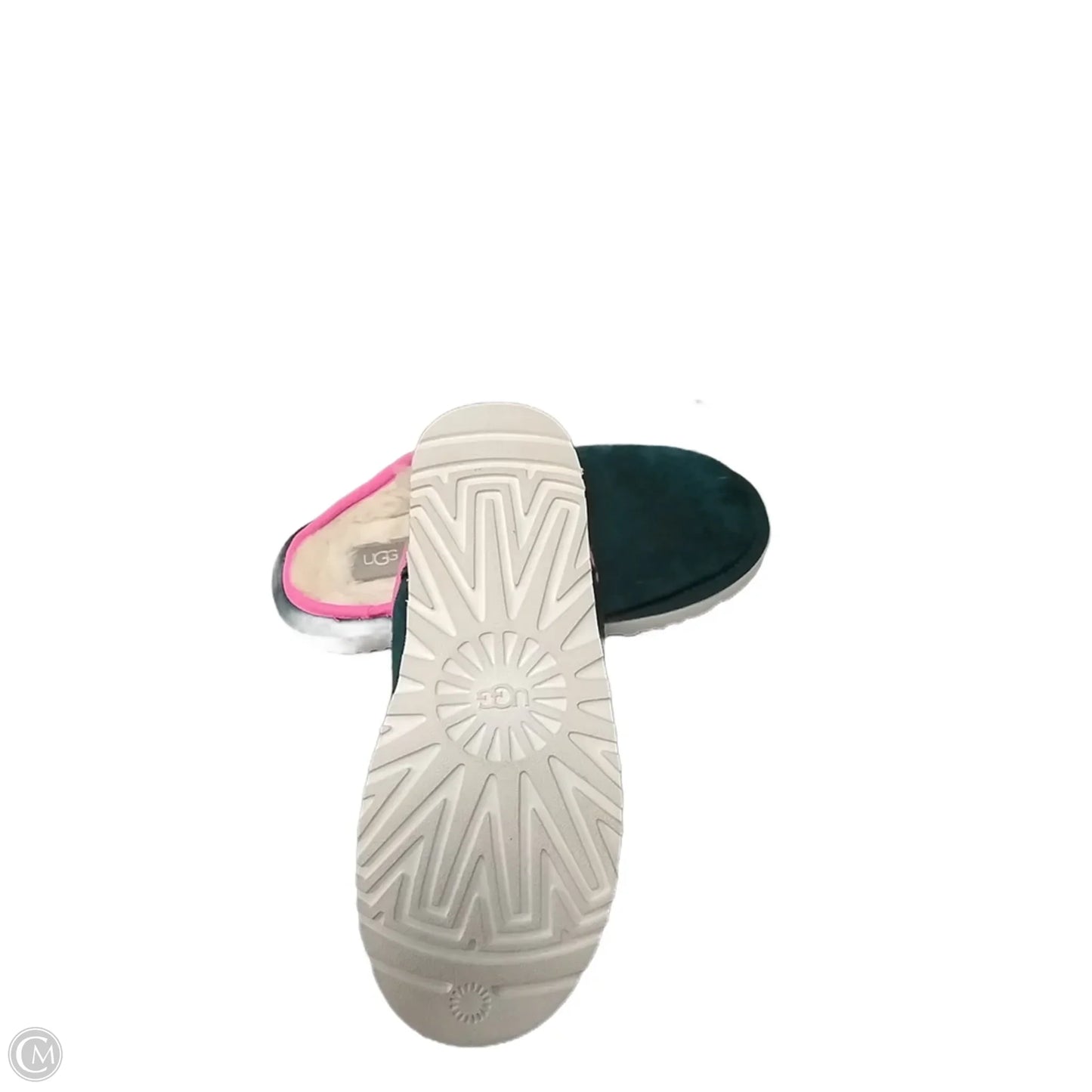Slippers Designer By Ugg In Green, Size: 9