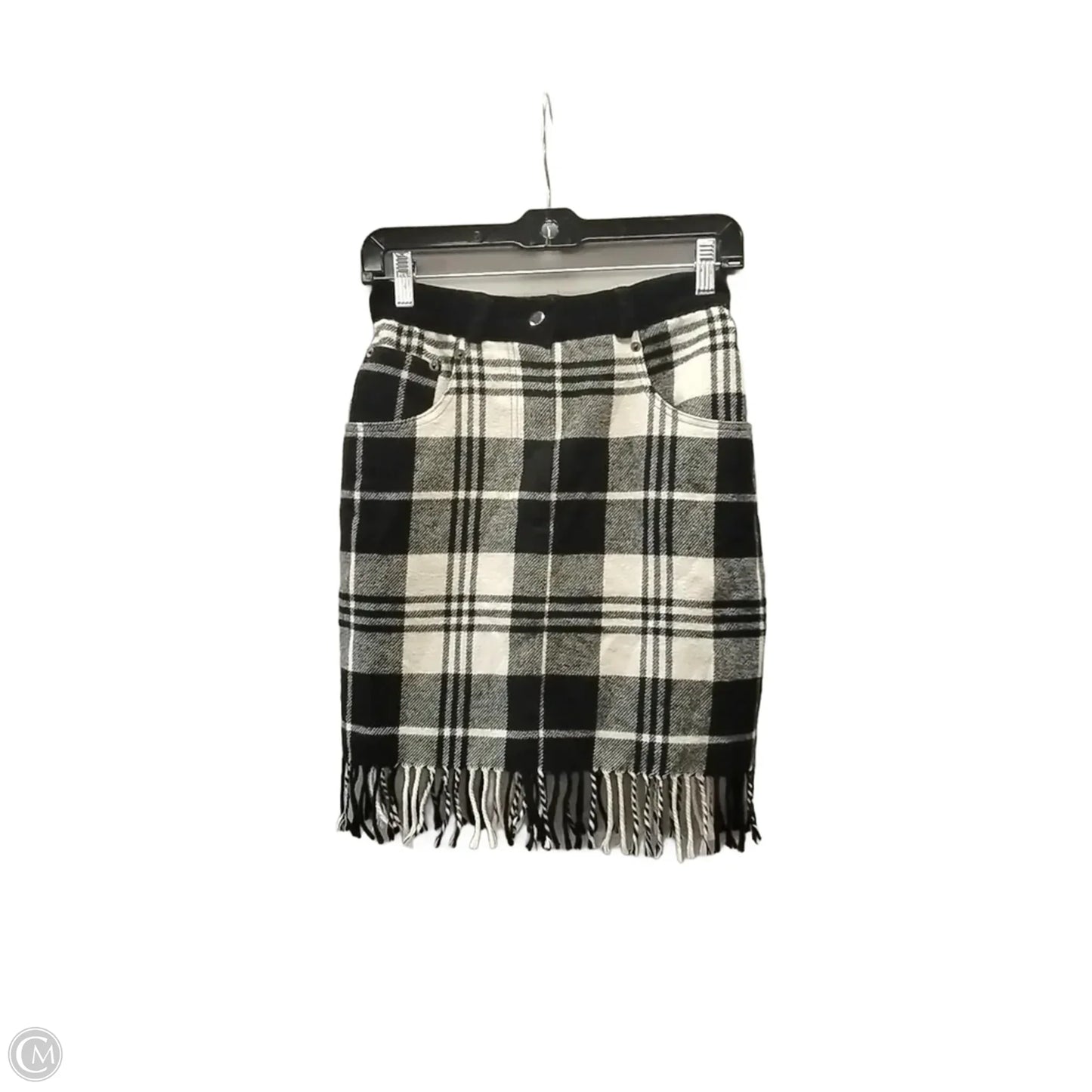 Skirt Mini & Short By Express In Checkered Pattern, Size: 8