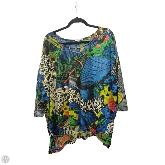 Blouse Long Sleeve By Alberto Makali In Multi-colored, Size: Xl