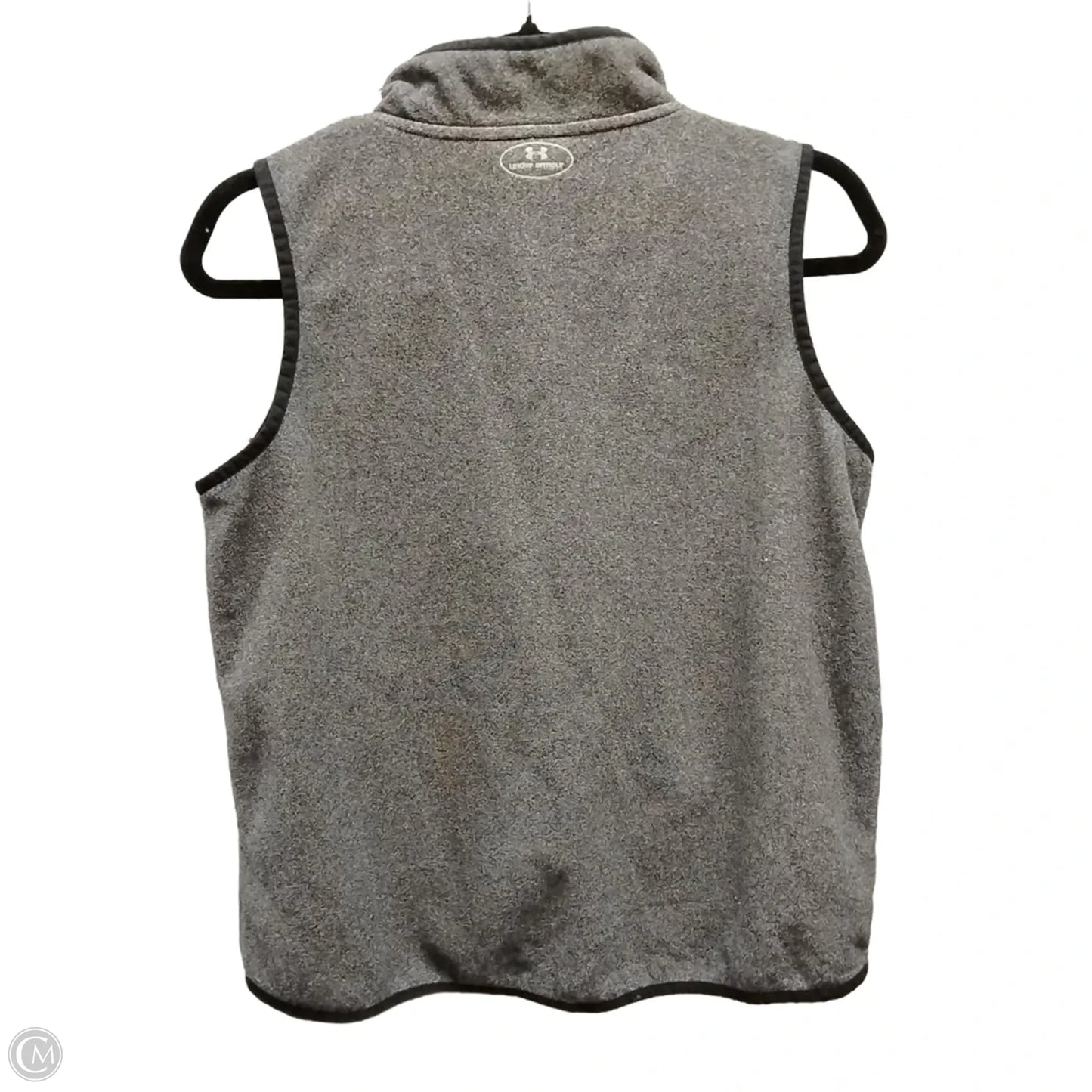 Athletic Top Short Sleeve By Under Armour In Grey, Size: L